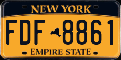 NY license plate FDF8861