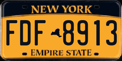 NY license plate FDF8913