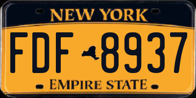 NY license plate FDF8937