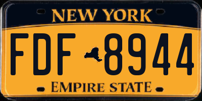 NY license plate FDF8944
