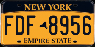 NY license plate FDF8956