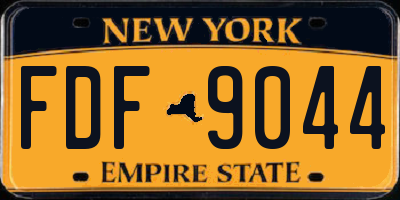 NY license plate FDF9044