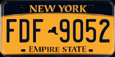NY license plate FDF9052