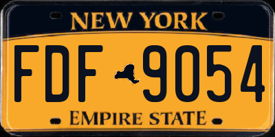 NY license plate FDF9054