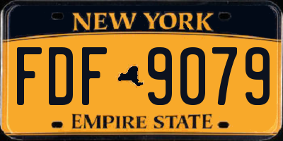 NY license plate FDF9079