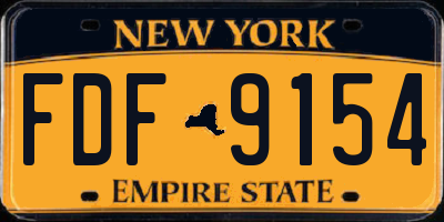 NY license plate FDF9154