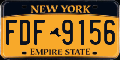 NY license plate FDF9156