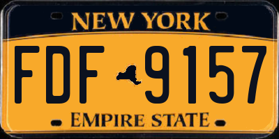 NY license plate FDF9157