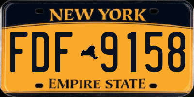 NY license plate FDF9158