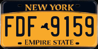 NY license plate FDF9159