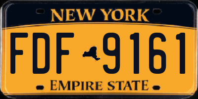 NY license plate FDF9161
