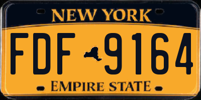NY license plate FDF9164