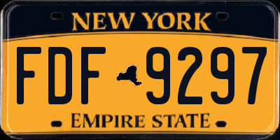 NY license plate FDF9297