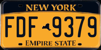 NY license plate FDF9379