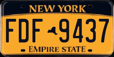 NY license plate FDF9437