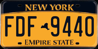 NY license plate FDF9440