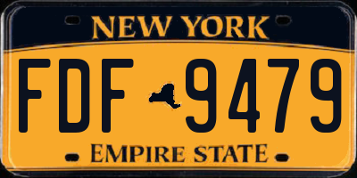 NY license plate FDF9479