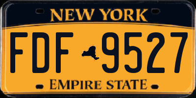 NY license plate FDF9527