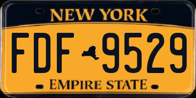 NY license plate FDF9529
