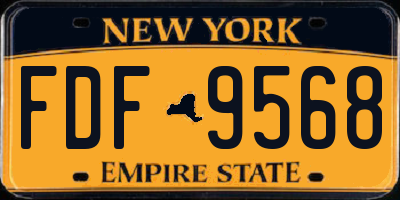 NY license plate FDF9568