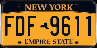 NY license plate FDF9611
