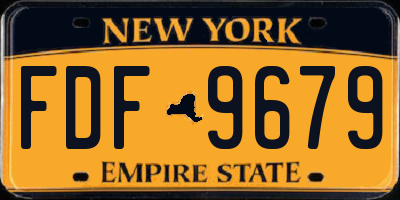 NY license plate FDF9679