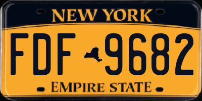 NY license plate FDF9682