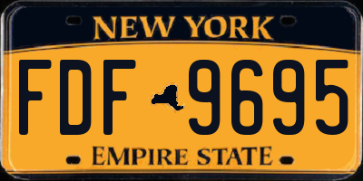 NY license plate FDF9695