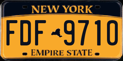 NY license plate FDF9710