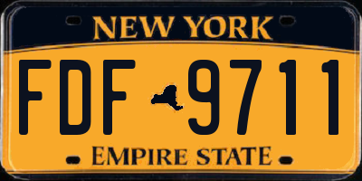NY license plate FDF9711