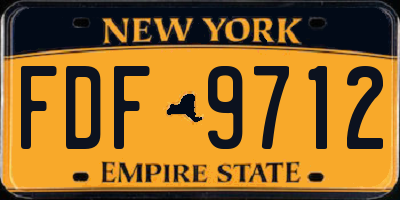 NY license plate FDF9712