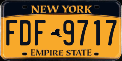 NY license plate FDF9717