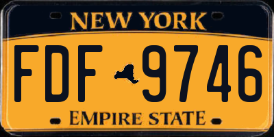 NY license plate FDF9746