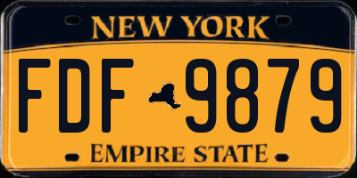 NY license plate FDF9879