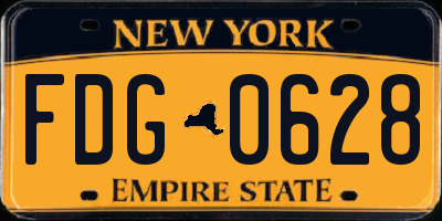 NY license plate FDG0628