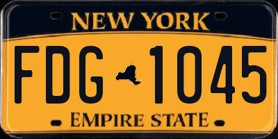 NY license plate FDG1045