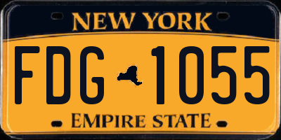 NY license plate FDG1055