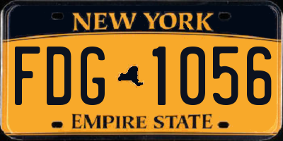 NY license plate FDG1056
