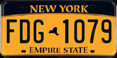 NY license plate FDG1079