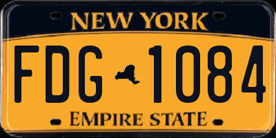 NY license plate FDG1084