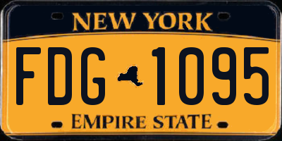 NY license plate FDG1095