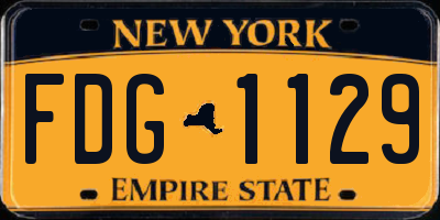 NY license plate FDG1129