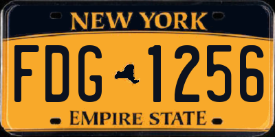 NY license plate FDG1256
