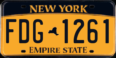 NY license plate FDG1261