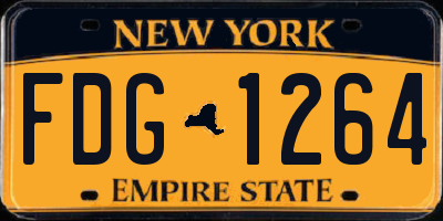 NY license plate FDG1264