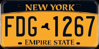 NY license plate FDG1267