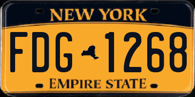 NY license plate FDG1268