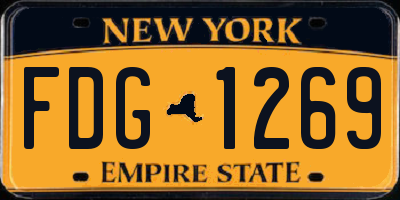 NY license plate FDG1269