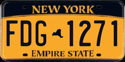 NY license plate FDG1271