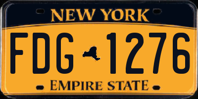 NY license plate FDG1276